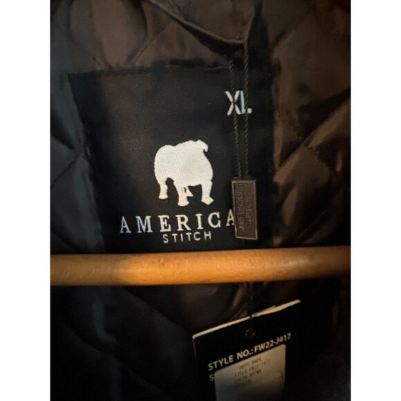 America Stitch NWT Chocolate Brown Double Breasted Mens Jacket Sz XL - Picture 5 of 8